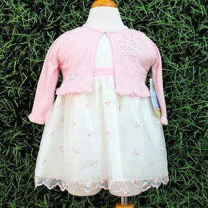 American Princess 2 Piece Easter Dress with Cardigan NWT Girls Size 24 Months